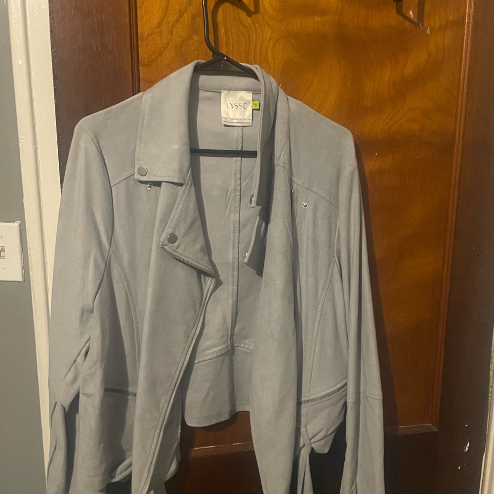 Women's soft blue suede Jacket never worn